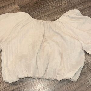 Gray/Cream Women's Top